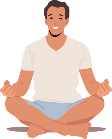 Man meditating as part of anxiety counselling for men in Sydney